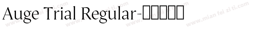 Auge Trial Regular字体转换